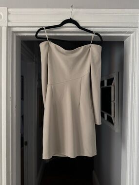 A&F Off-Shoulder Cream Mini Dress